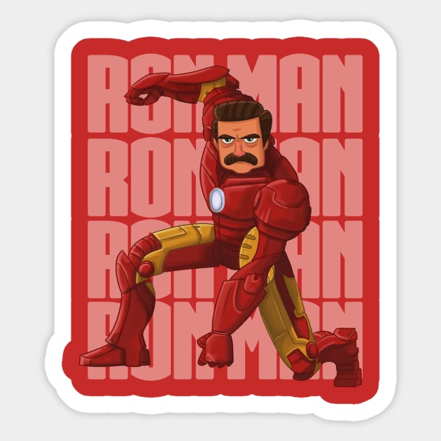 Ron Man Sticker by austindlight